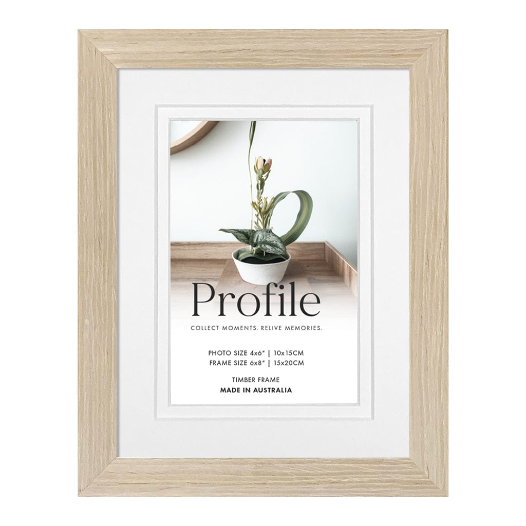 Elegant Deluxe Polar Birch Timber Photo Frame 6x8in (15x20cm) to suit 4x6in (10x15cm) image from our Australian Made Picture Frames collection by Profile Products (Australia) Pty Ltd