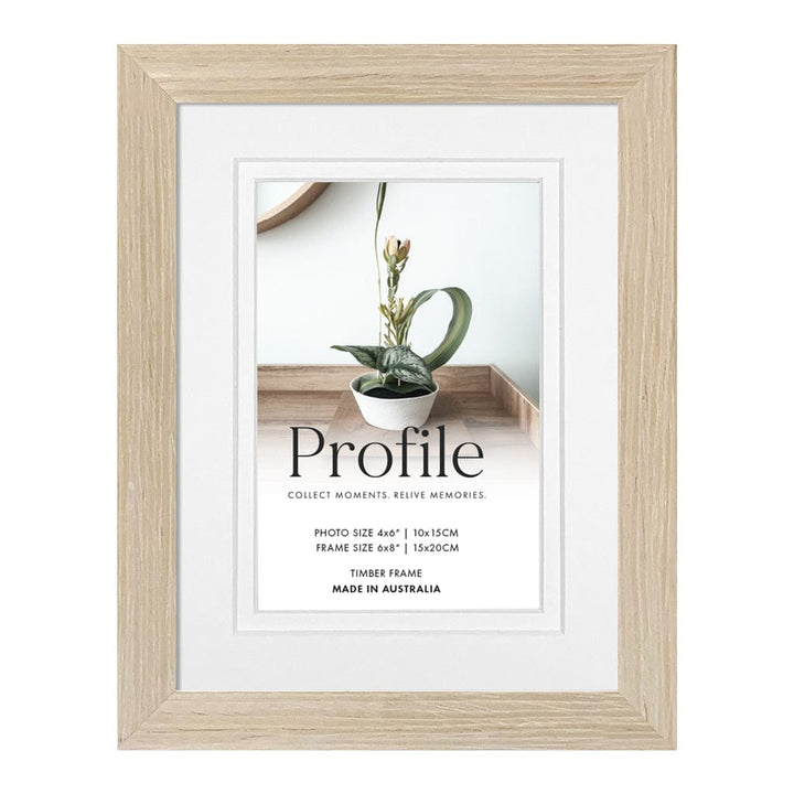 Elegant Deluxe Polar Birch Timber Photo Frame 6x8in (15x20cm) to suit 4x6in (10x15cm) image from our Australian Made Picture Frames collection by Profile Products (Australia) Pty Ltd