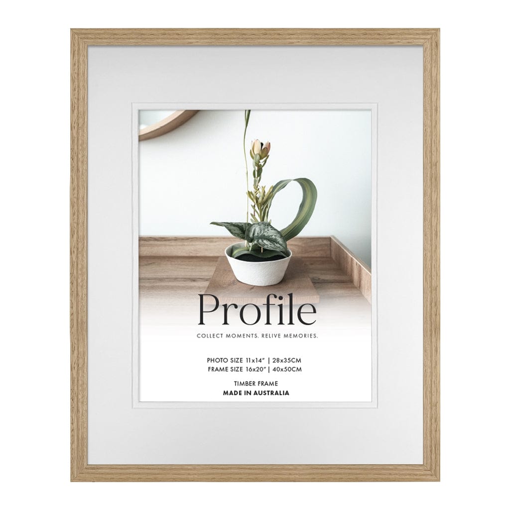 Elegant Deluxe Victorian Ash Natural Oak Timber Picture Frame 16x20in (40x50cm) to suit 12x16in (30x40cm) image from our Australian Made Picture Frames collection by Profile Products Australia