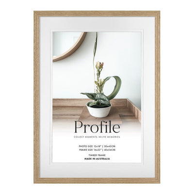 Elegant Deluxe Victorian Ash Natural Oak Timber Picture Frame 16x22in (40x56cm) to suit 12x18in (30x45cm) image from our Australian Made Picture Frames collection by Profile Products Australia