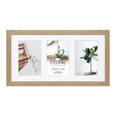 Elegant Deluxe Victorian Ash Natural Oak Timber Picture Frame 8x16in (20x40cm) to suit three 4x6in (10x15cm) images from our Australian Made Picture Frames collection by Profile Products Australia