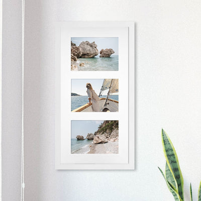 Elegant Gallery Collage Photo Frame - 3 Photos (4x6in) from our Australian Made Collage Photo Frame collection by Profile Products Australia
