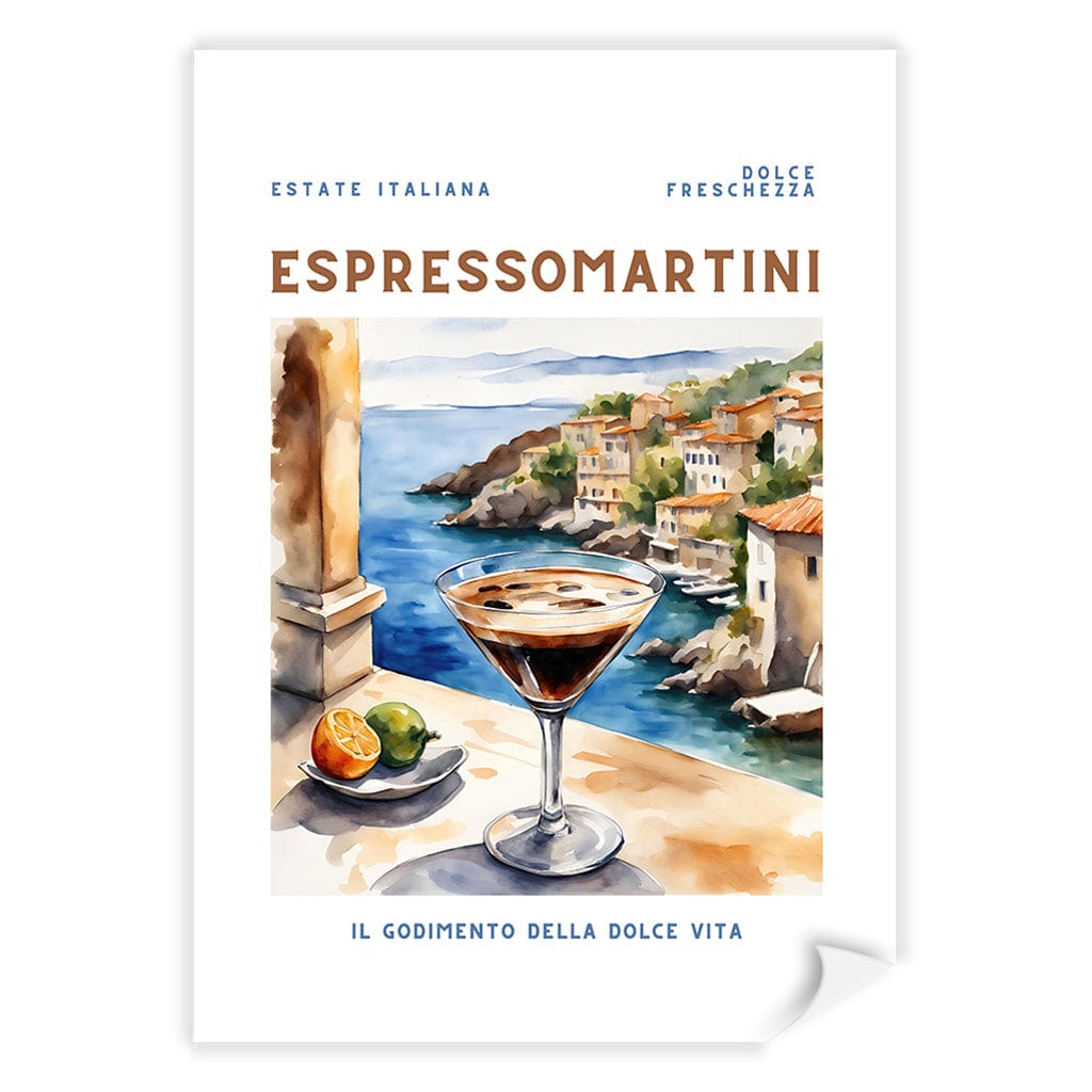 Espresso Martini Cocktail Wall Art Print A4 (21 x 29.7cm) / Print Only / White Border from our Australian Made Framed Wall Art, Prints & Posters collection by Profile Products (Australia) Pty Ltd