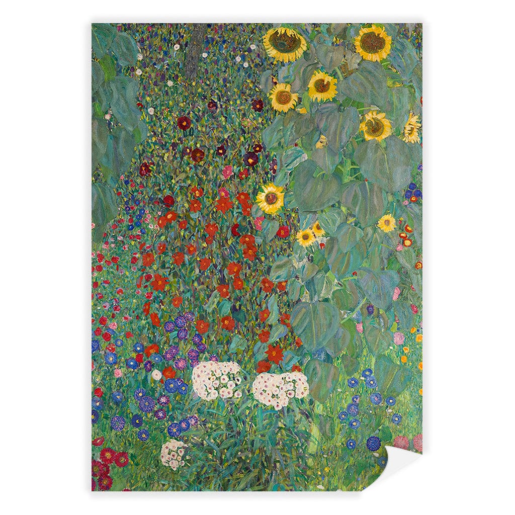 Farm Garden with Sunflowers - Gustav Klimt Art Print A4 (21 x 29.7cm) / Print Only / No Border from our Australian Made Framed Wall Art, Prints & Posters collection by Profile Products (Australia) Pty Ltd