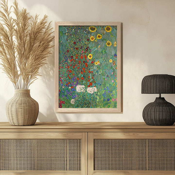 Farm Garden with Sunflowers - Gustav Klimt Art Print from our Australian Made Framed Wall Art, Prints & Posters collection by Profile Products (Australia) Pty Ltd