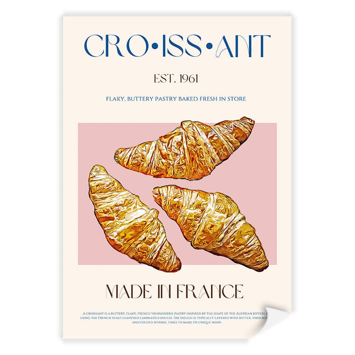 Flaky French Delight Modern Wall Art Print A4 (21 x 29.7cm) / Print Only / No Border from our Australian Made Framed Wall Art, Prints & Posters collection by Profile Products (Australia) Pty Ltd