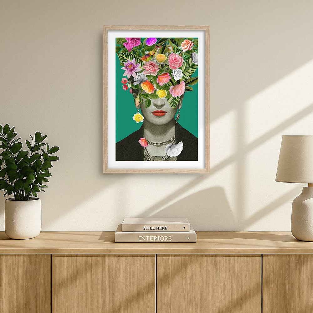 Floral Frida Modern Wall Art Print from our Australian Made Framed Wall Art, Prints & Posters collection by Profile Products (Australia) Pty Ltd
