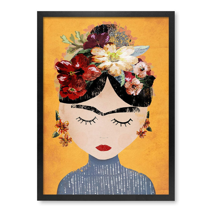 Floral Serenity Modern Wall Art Print A4 (21 x 29.7cm) / Matte Black Frame / No Border from our Australian Made Framed Wall Art, Prints & Posters collection by Profile Products (Australia) Pty Ltd