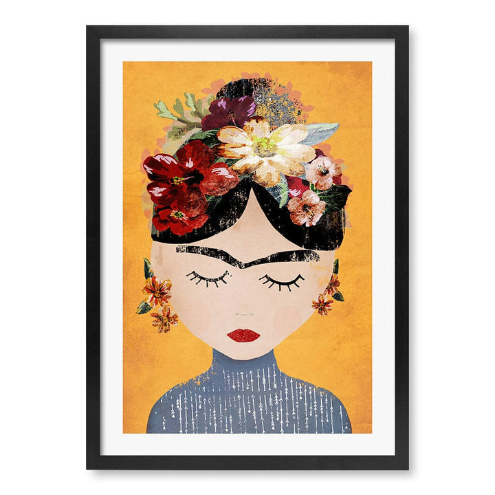 Floral Serenity Modern Wall Art Print A4 (21 x 29.7cm) / Matte Black Frame / White Border from our Australian Made Framed Wall Art, Prints & Posters collection by Profile Products (Australia) Pty Ltd