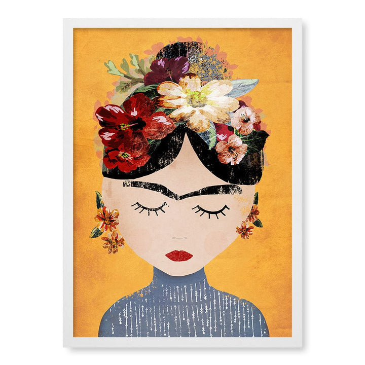 Floral Serenity Modern Wall Art Print A4 (21 x 29.7cm) / Matte White Frame / No Border from our Australian Made Framed Wall Art, Prints & Posters collection by Profile Products (Australia) Pty Ltd