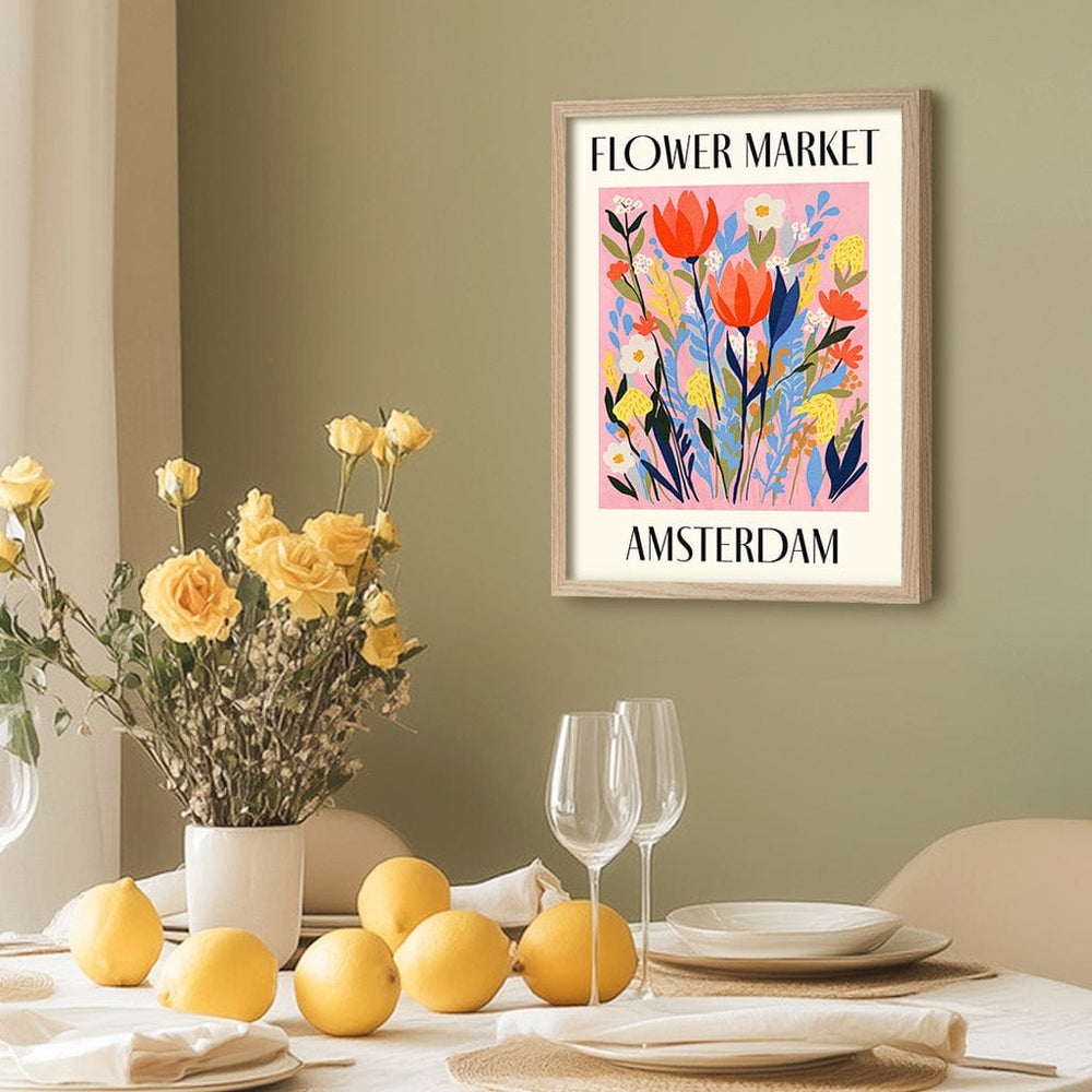 Flower Market Amsterdam Modern Wall Art Print from our Australian Made Framed Wall Art, Prints & Posters collection by Profile Products (Australia) Pty Ltd