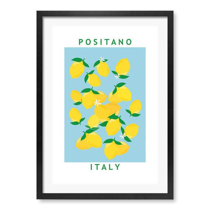 Flower Market Lemons Modern Wall Art Print by Petra Lizde A4 (21 x 29.7cm) / Matte Black Frame / White Border from our Australian Made Framed Wall Art, Prints & Posters collection by Profile Products (Australia) Pty Ltd