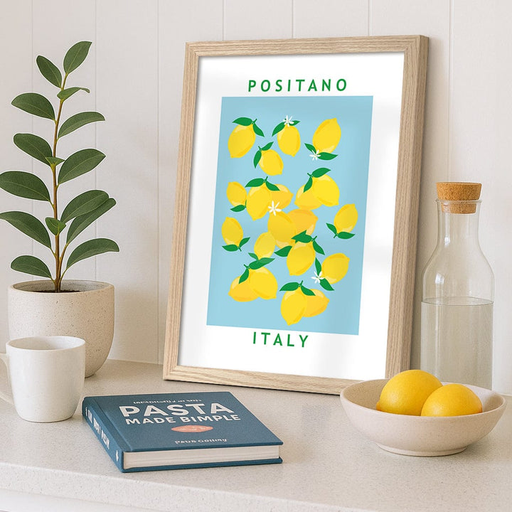 Flower Market Lemons Modern Wall Art Print by Petra Lizde from our Australian Made Framed Wall Art, Prints & Posters collection by Profile Products (Australia) Pty Ltd