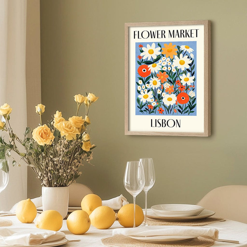 Flower Market Lisbon Modern Wall Art Print from our Australian Made Framed Wall Art, Prints & Posters collection by Profile Products (Australia) Pty Ltd