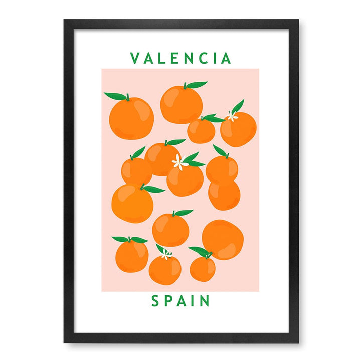 Flower Market Oranges Modern Wall Art Print by Petra Lizde A4 (21 x 29.7cm) / Matte Black Frame / No Border from our Australian Made Framed Wall Art, Prints & Posters collection by Profile Products (Australia) Pty Ltd