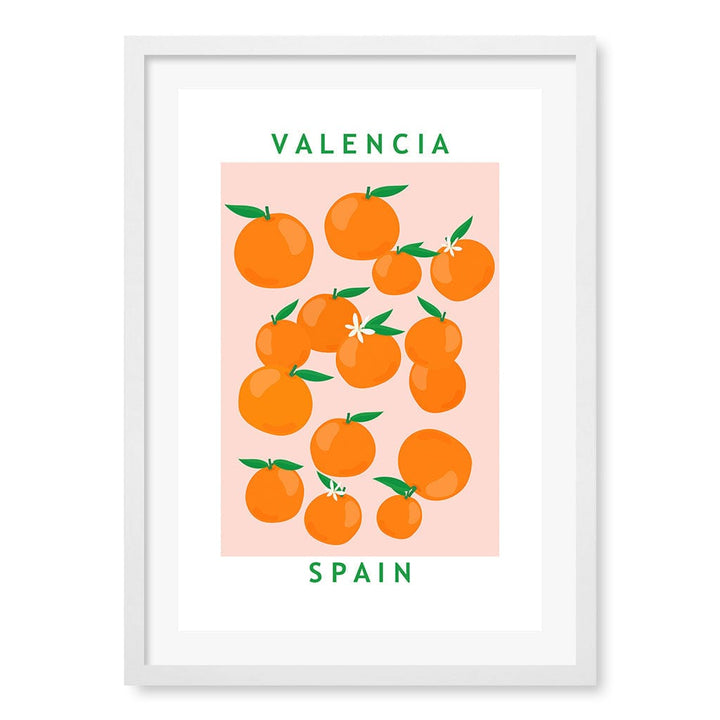 Flower Market Oranges Modern Wall Art Print by Petra Lizde A4 (21 x 29.7cm) / Matte White Frame / White Border from our Australian Made Framed Wall Art, Prints & Posters collection by Profile Products (Australia) Pty Ltd