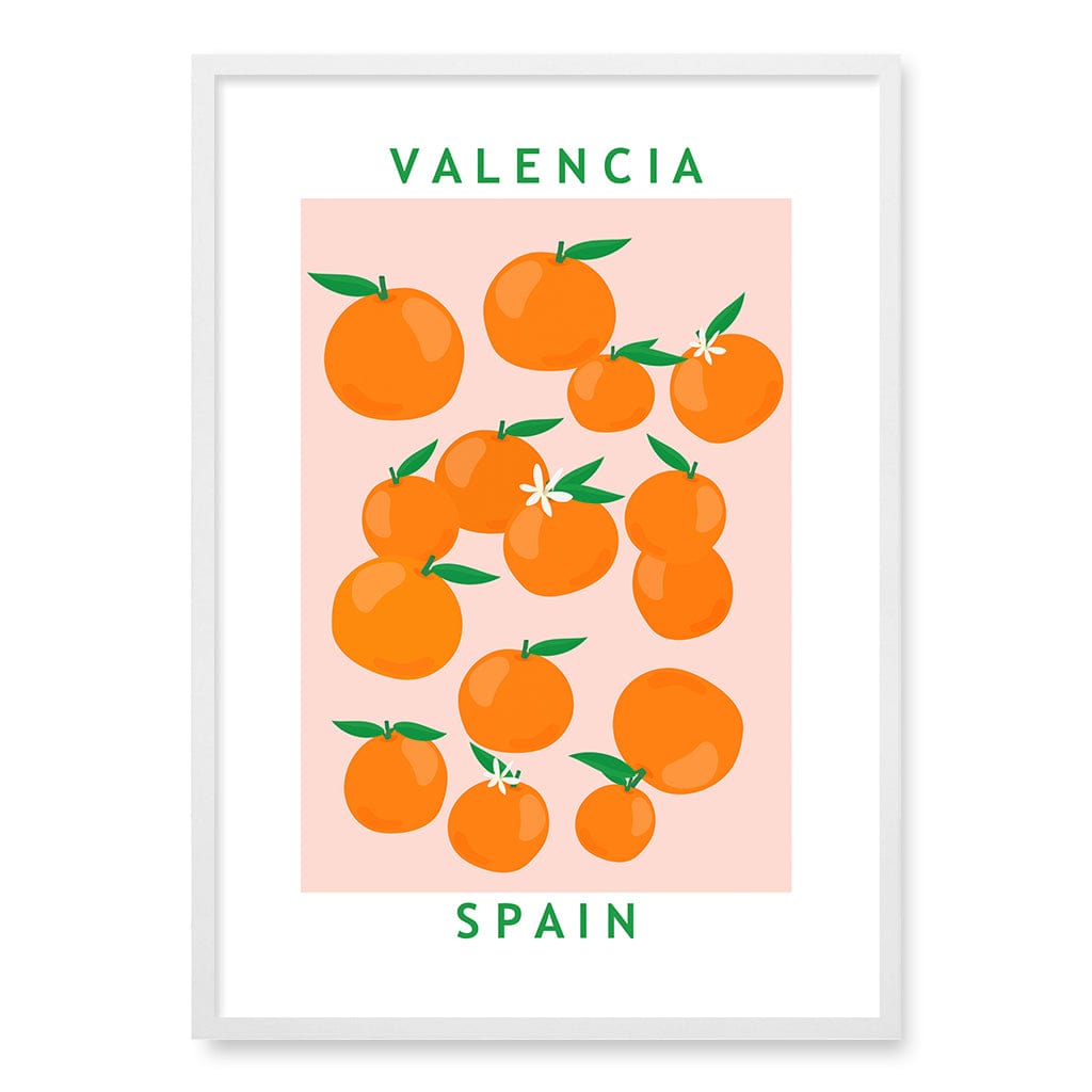 Flower Market Oranges Wall Art Print A1 (59.4 x 84.1cm) / Matte White Frame / No Border from our Australian Made Wall Art collection by Profile Australia