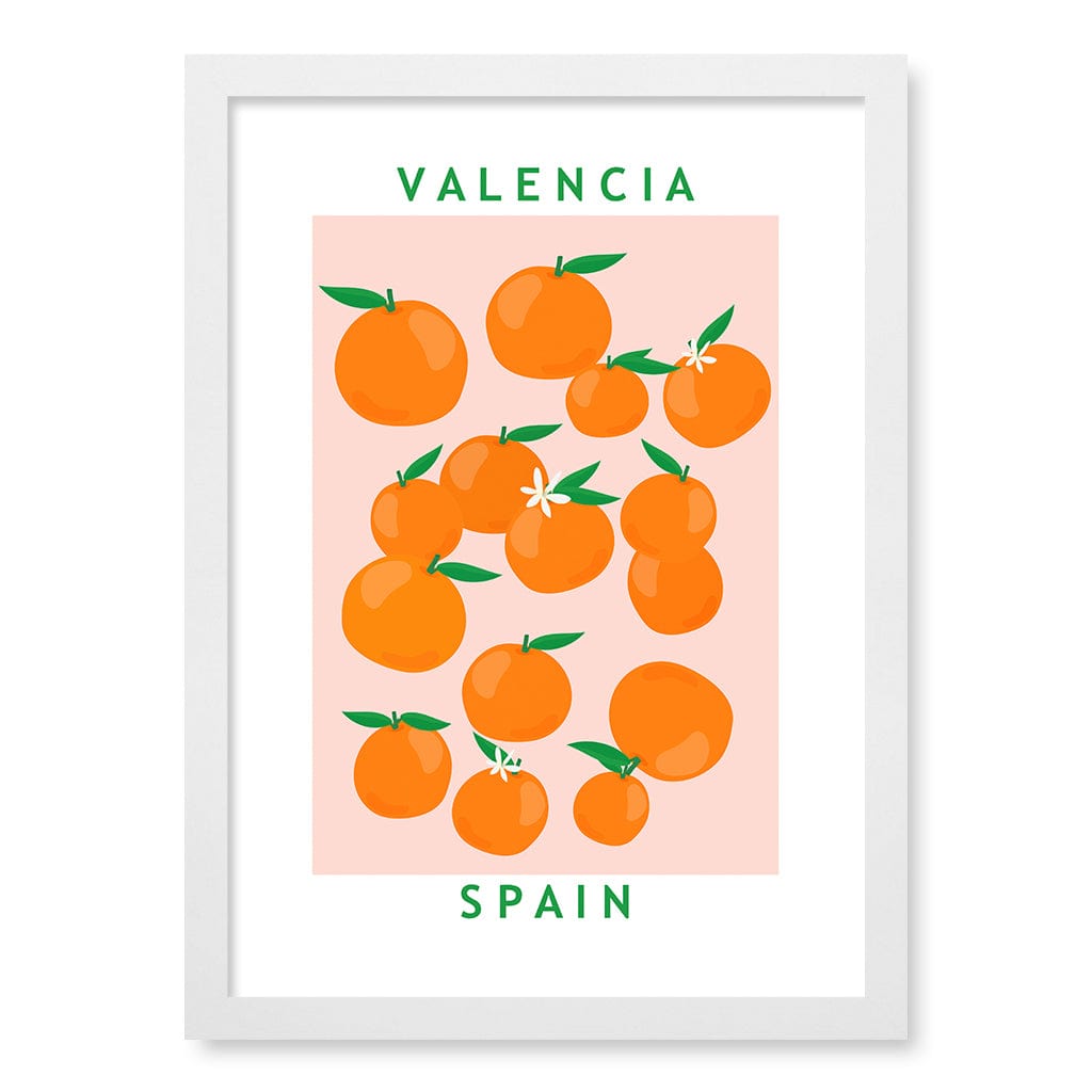 Flower Market Oranges Wall Art Print A3 (29.7 x 42cm) / Matte White Frame / No Border from our Australian Made Wall Art collection by Profile Australia