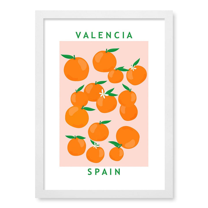 Flower Market Oranges Wall Art Print A3 (29.7 x 42cm) / Matte White Frame / No Border from our Australian Made Wall Art collection by Profile Australia