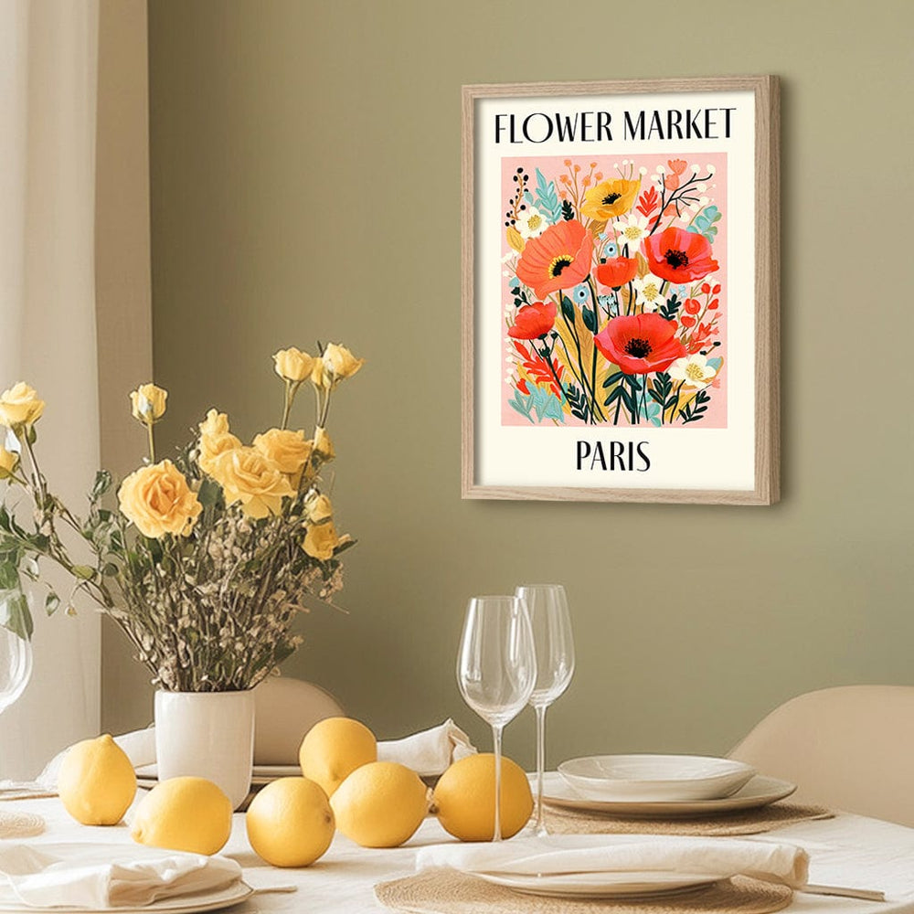 Flower Market Paris Modern Wall Art Print from our Australian Made Framed Wall Art, Prints & Posters collection by Profile Products (Australia) Pty Ltd