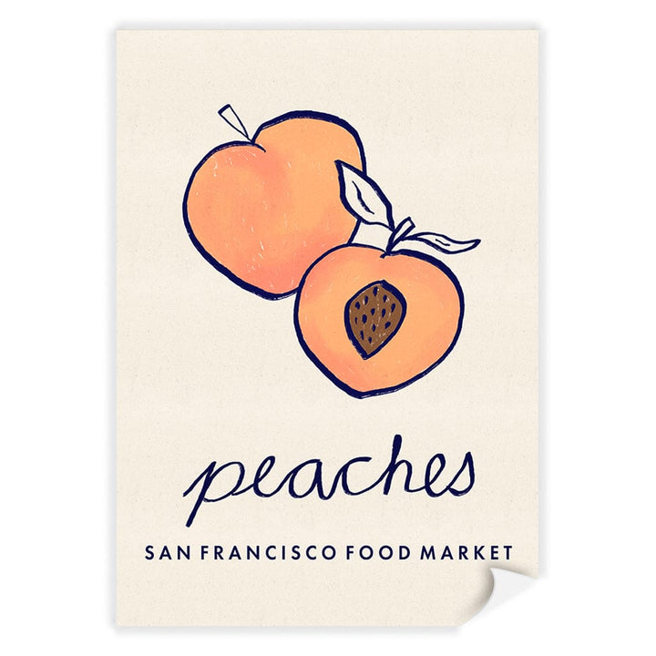 Food Market Peaches Modern Wall Art Print A4 (21 x 29.7cm) / Print Only / No Border from our Australian Made Framed Wall Art, Prints & Posters collection by Profile Products (Australia) Pty Ltd