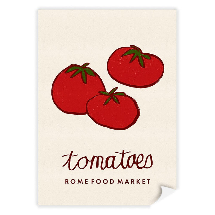 Food Market Tomatoes Rome Modern Wall Art Print A4 (21 x 29.7cm) / Print Only / No Border from our Australian Made Framed Wall Art, Prints & Posters collection by Profile Products (Australia) Pty Ltd