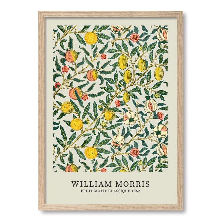 Four Fruits Motif Wall Art Print A2 (42 x 59.4cm) / Natural Oak Frame / No Border from our Australian Made Wall Art collection by Profile Australia