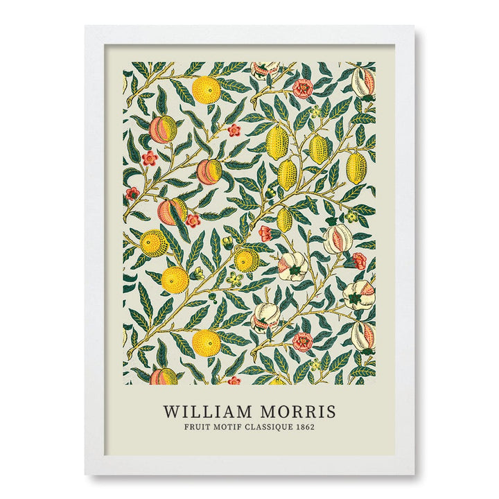 Four Fruits Motif Wall Art Print A3 (29.7 x 42cm) / Matte White Frame / No Border from our Australian Made Wall Art collection by Profile Australia
