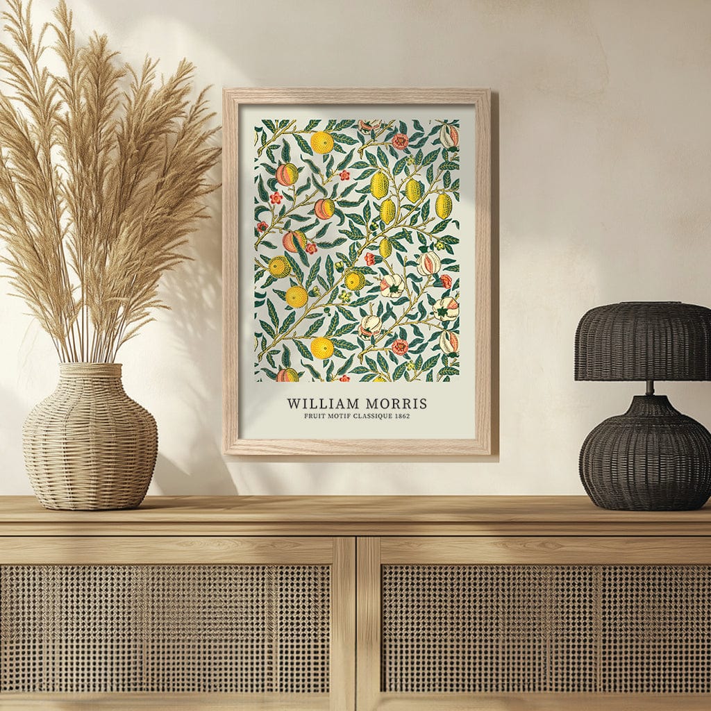 Four Fruits Motif - William Morris Floral Art Print from our Australian Made Framed Wall Art, Prints & Posters collection by Profile Products (Australia) Pty Ltd