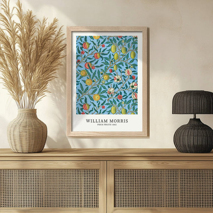 Four Fruits Pattern - William Morris Floral Art Print from our Australian Made Framed Wall Art, Prints & Posters collection by Profile Products (Australia) Pty Ltd