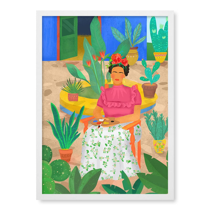 Frida Modern Wall Art Print by Petra Lizde A4 (21 x 29.7cm) / Matte White Frame / No Border from our Australian Made Framed Wall Art, Prints & Posters collection by Profile Products (Australia) Pty Ltd