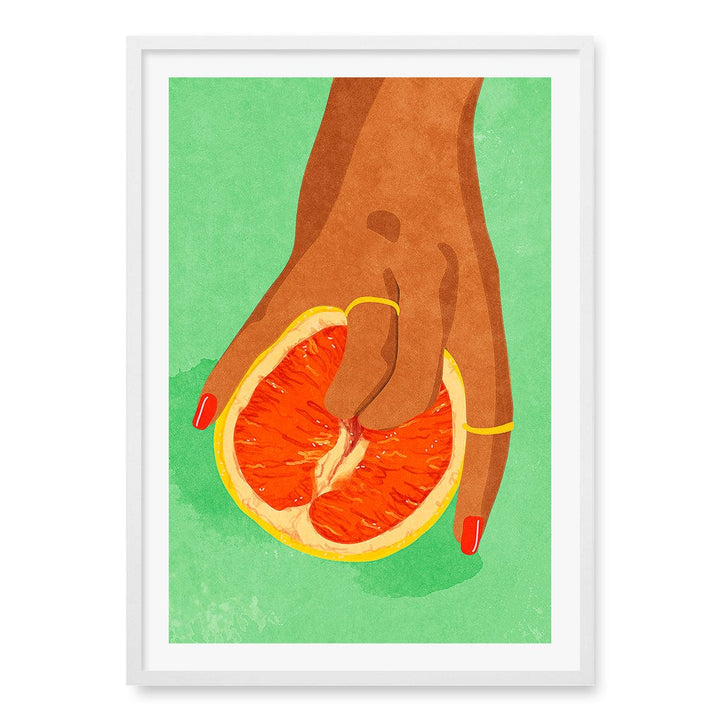 Fruit Lover Wall Art Print A1 (59.4 x 84.1cm) / Matte White Frame / White Border from our Australian Made Wall Art collection by Profile Australia