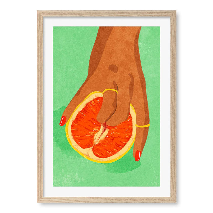 Fruit Lover Wall Art Print A2 (42 x 59.4cm) / Natural Oak Frame / White Border from our Australian Made Wall Art collection by Profile Australia