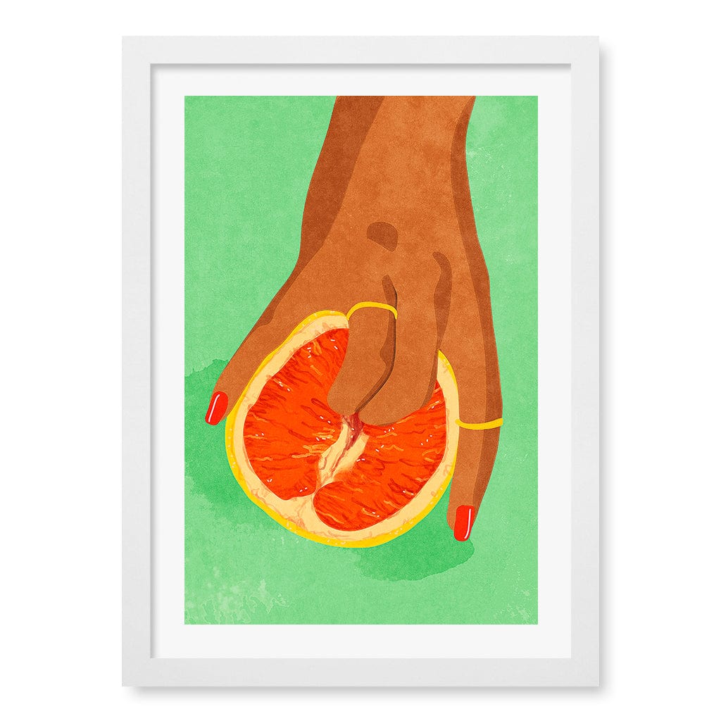 Fruit Lover Wall Art Print A3 (29.7 x 42cm) / Matte White Frame / White Border from our Australian Made Wall Art collection by Profile Australia