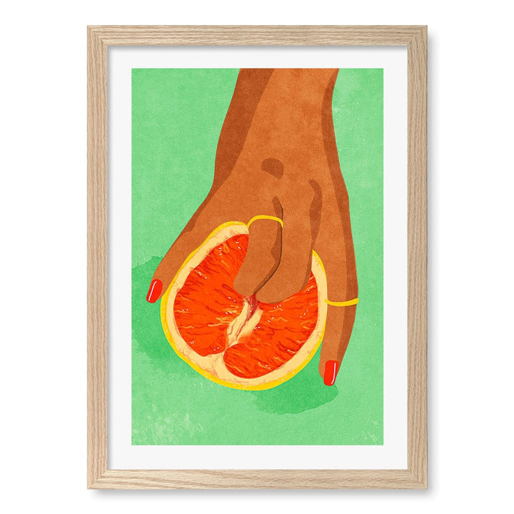 Fruit Lover Wall Art Print A3 (29.7 x 42cm) / Natural Oak Frame / White Border from our Australian Made Wall Art collection by Profile Australia