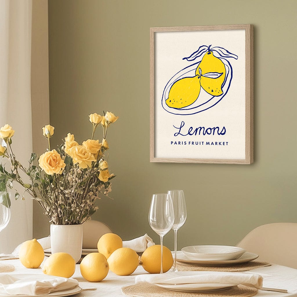 Fruit Market Lemons Paris Modern Wall Art Print from our Australian Made Framed Wall Art, Prints & Posters collection by Profile Products (Australia) Pty Ltd