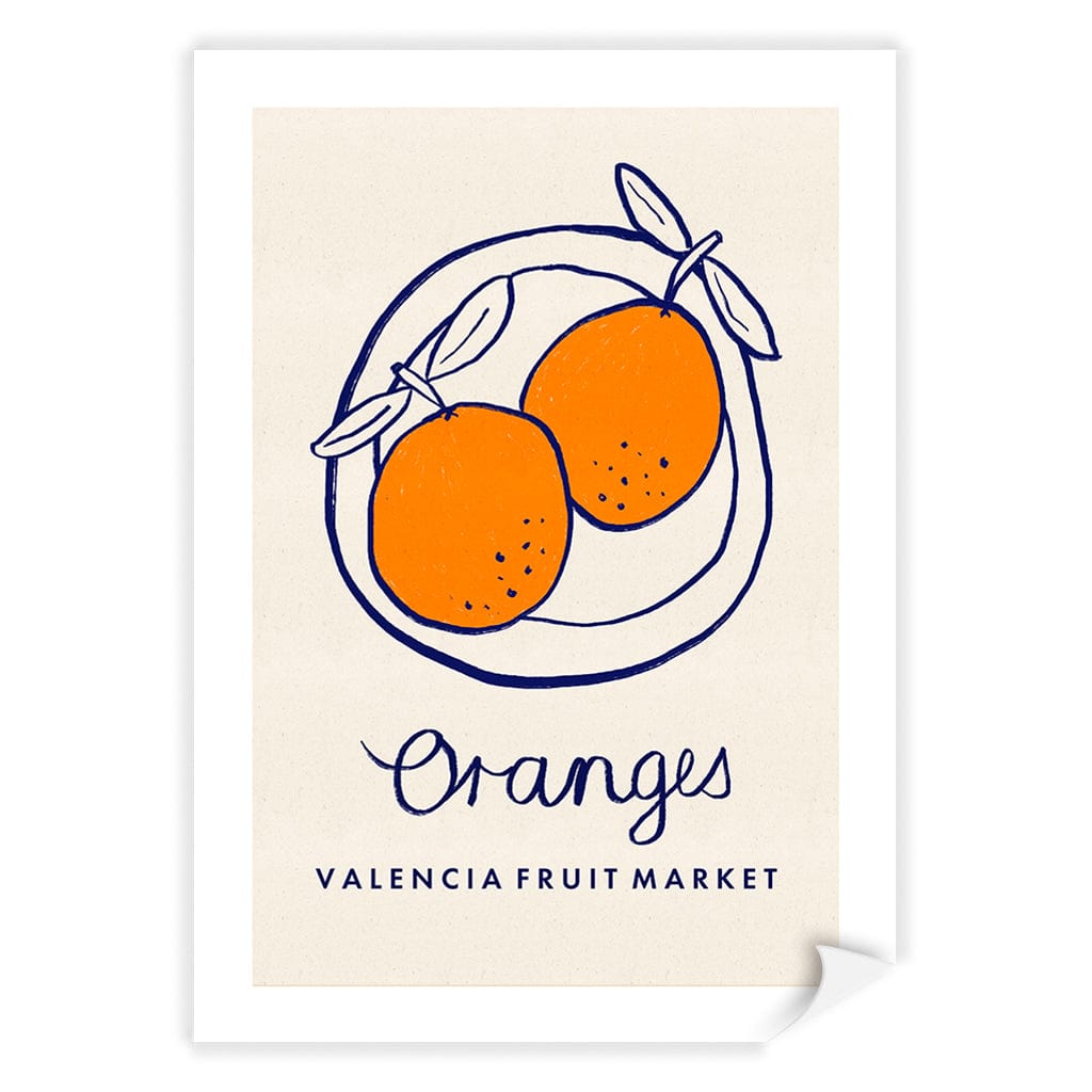 Fruit Market Oranges Modern Wall Art Print A4 (21 x 29.7cm) / Print Only / White Border from our Australian Made Framed Wall Art, Prints & Posters collection by Profile Products (Australia) Pty Ltd