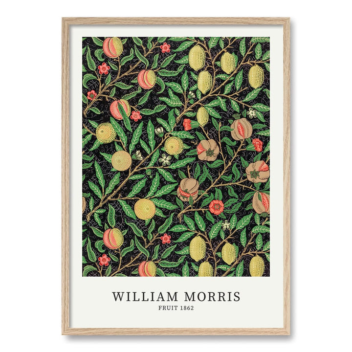 Fruit Pattern Wall Art Print A1 (59.4 x 84.1cm) / Natural Oak Frame / No Border from our Australian Made Wall Art collection by Profile Australia