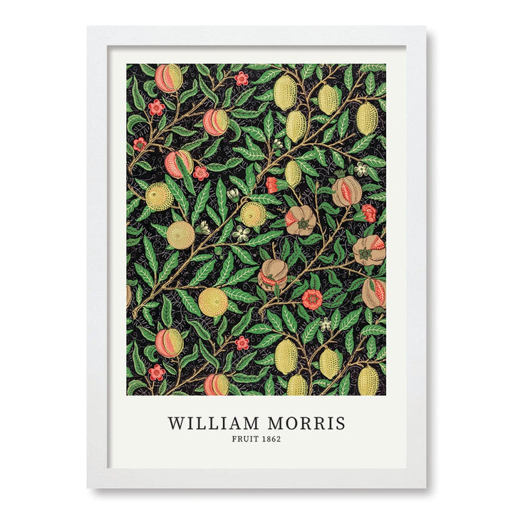 Fruit Pattern Wall Art Print A3 (29.7 x 42cm) / Matte White Frame / No Border from our Australian Made Wall Art collection by Profile Australia