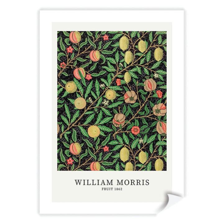 Fruit Pattern - William Morris Floral Art Print A4 (21 x 29.7cm) / Print Only / White Border from our Australian Made Framed Wall Art, Prints & Posters collection by Profile Products (Australia) Pty Ltd