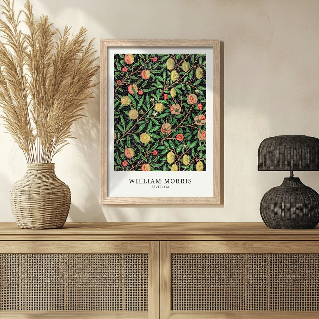 Fruit Pattern - William Morris Floral Art Print from our Australian Made Framed Wall Art, Prints & Posters collection by Profile Products (Australia) Pty Ltd