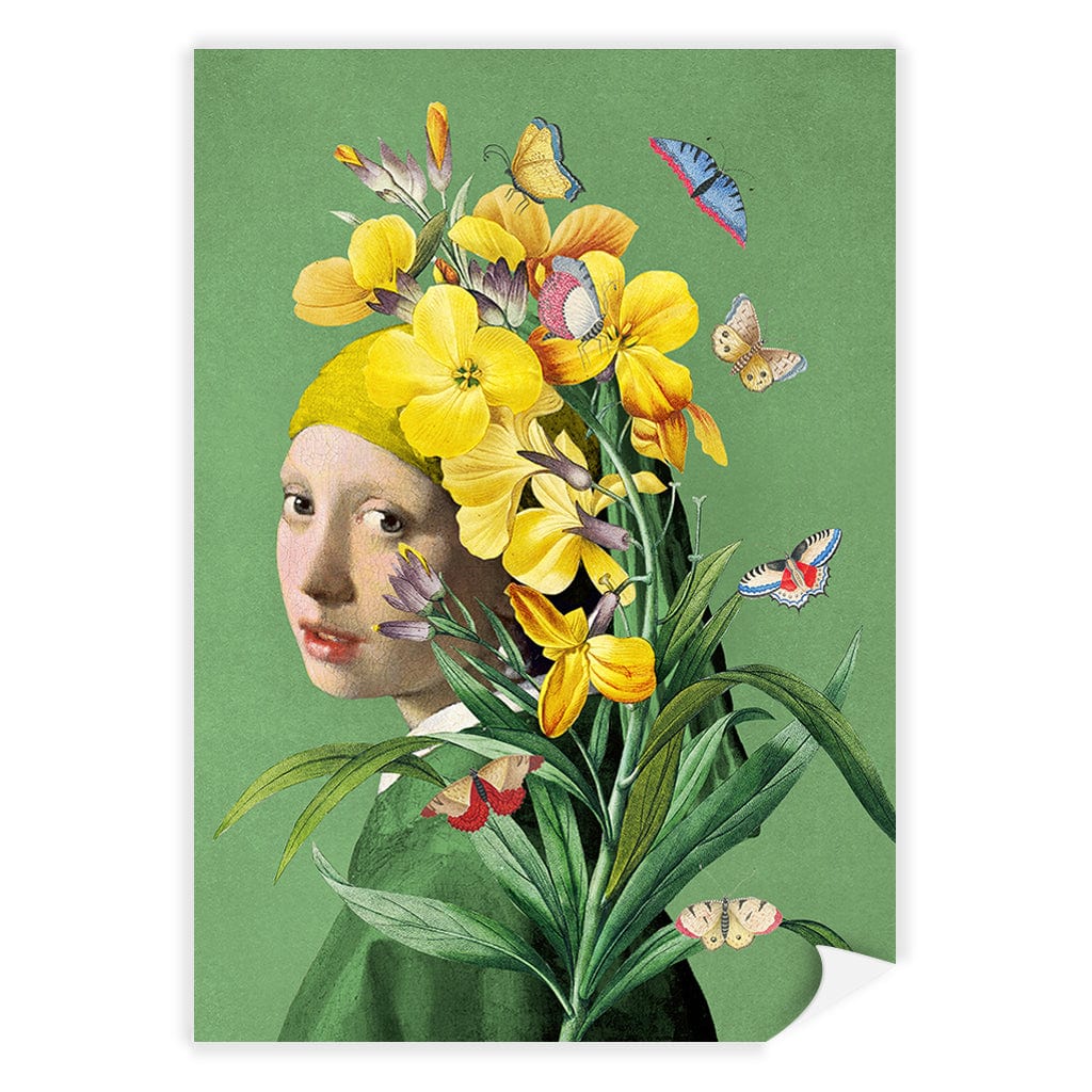 Girl With A Pearl Earring-Springtime Modern Wall Art Print A4 (21 x 29.7cm) / Print Only / No Border from our Australian Made Framed Wall Art, Prints & Posters collection by Profile Products (Australia) Pty Ltd