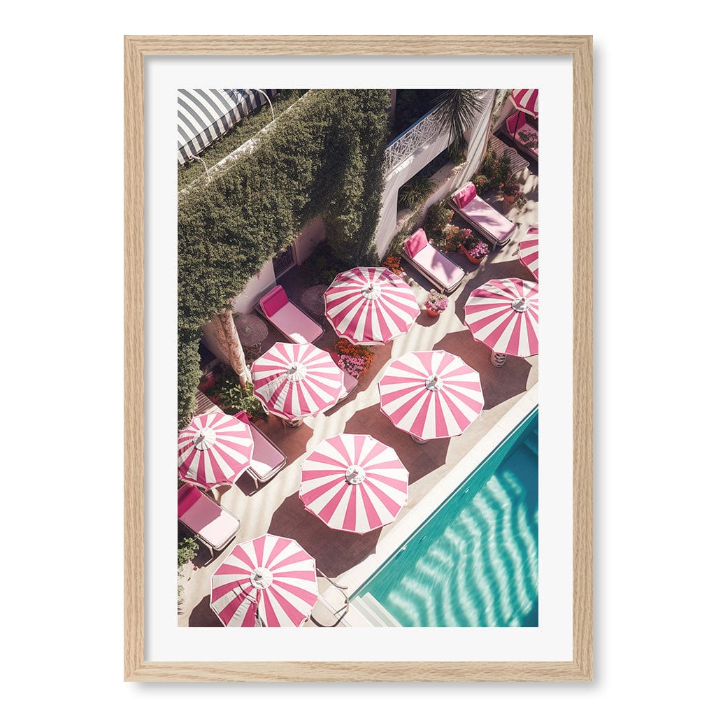 Glampool 3 Modern Wall Art Print A4 (21 x 29.7cm) / Natural Oak Frame / White Border from our Australian Made Framed Wall Art, Prints & Posters collection by Profile Products (Australia) Pty Ltd