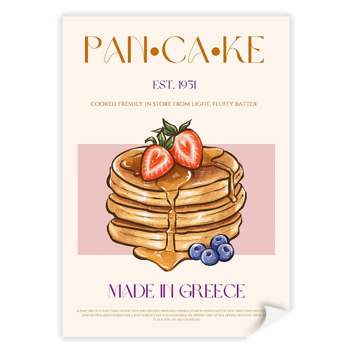 Greek Pancakes Modern Wall Art Print A4 (21 x 29.7cm) / Print Only / No Border from our Australian Made Framed Wall Art, Prints & Posters collection by Profile Products (Australia) Pty Ltd
