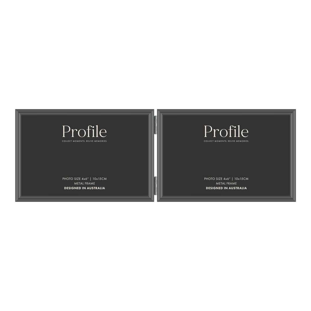 Habitat Black Hinged Metal Photo Frame 4x6in(2)H from our Metal Photo Frames collection by Profile Products (Australia) Pty Ltd