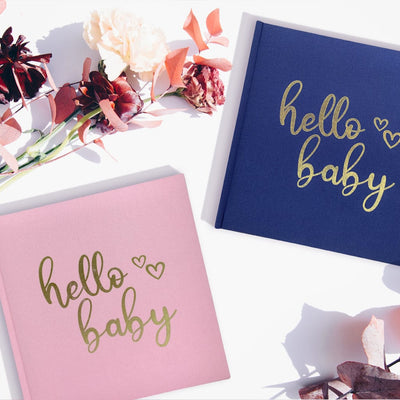 Hello Baby Navy Slip-In Photo Album 200 Photos from our Photo Albums collection by Profile Products Australia