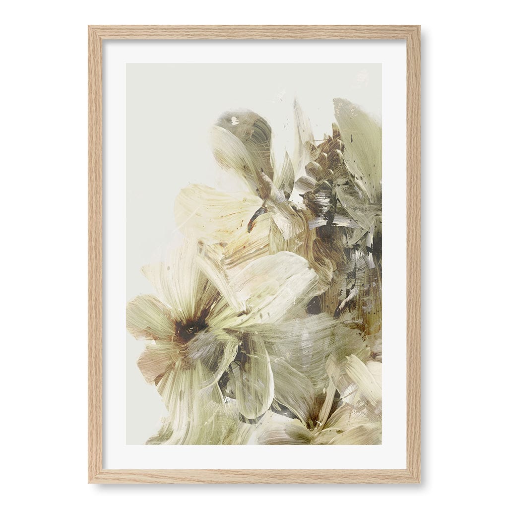 Hill Flowers Abstract Wall Art Print by Dan Hobday A4 (21 x 29.7cm) / Natural Oak Frame / White Border from our Australian Made Framed Wall Art, Prints & Posters collection by Profile Products (Australia) Pty Ltd