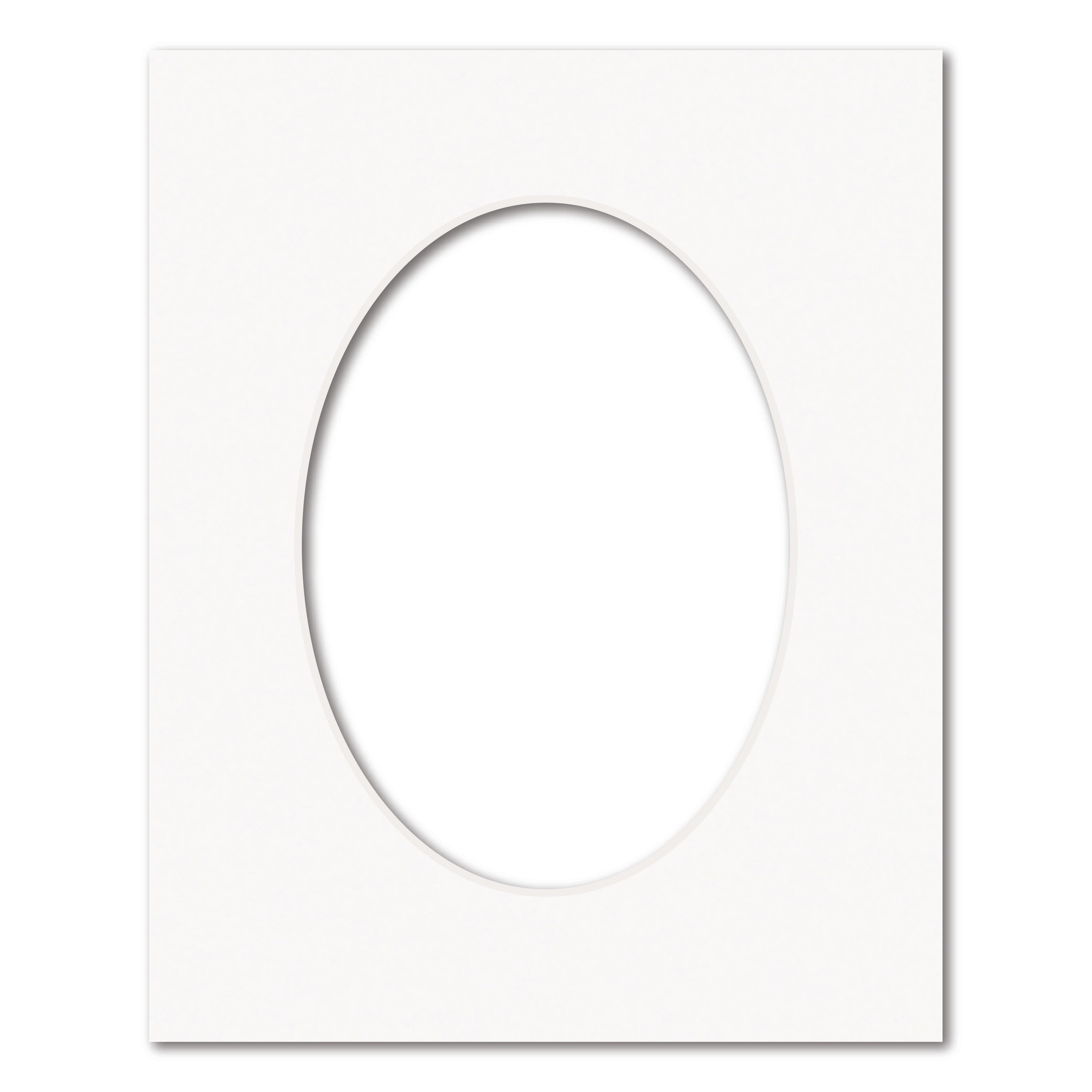 Custom Oval Matboards Ice White CuttoSize AcidFree Profile