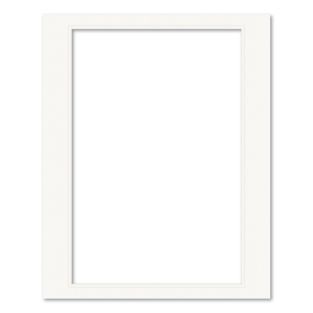 Ice White Double Acid-Free Mat Board 16x20in (40.6x50.8cm) to suit 12x18in (30x45cm) image from our Custom Cut Mat Boards collection by Profile Products (Australia) Pty Ltd