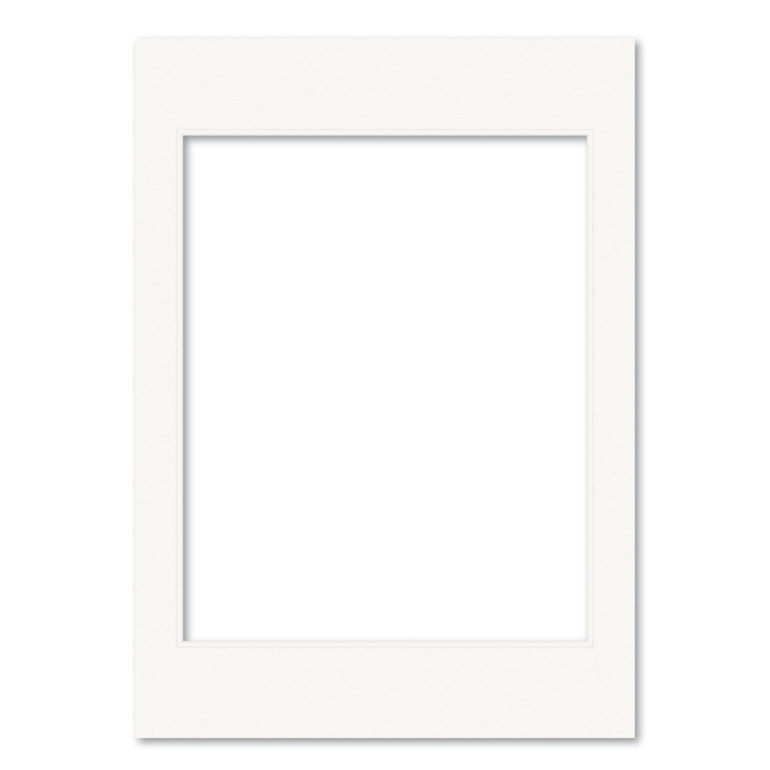 Ice White Double Acid-Free Mat Board 50x70cm to suit 16x20in (40x50cm) image from our Custom Cut Mat Boards collection by Profile Products (Australia) Pty Ltd